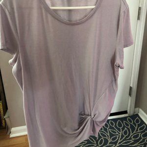 Athleta Lavender Tie front Tee